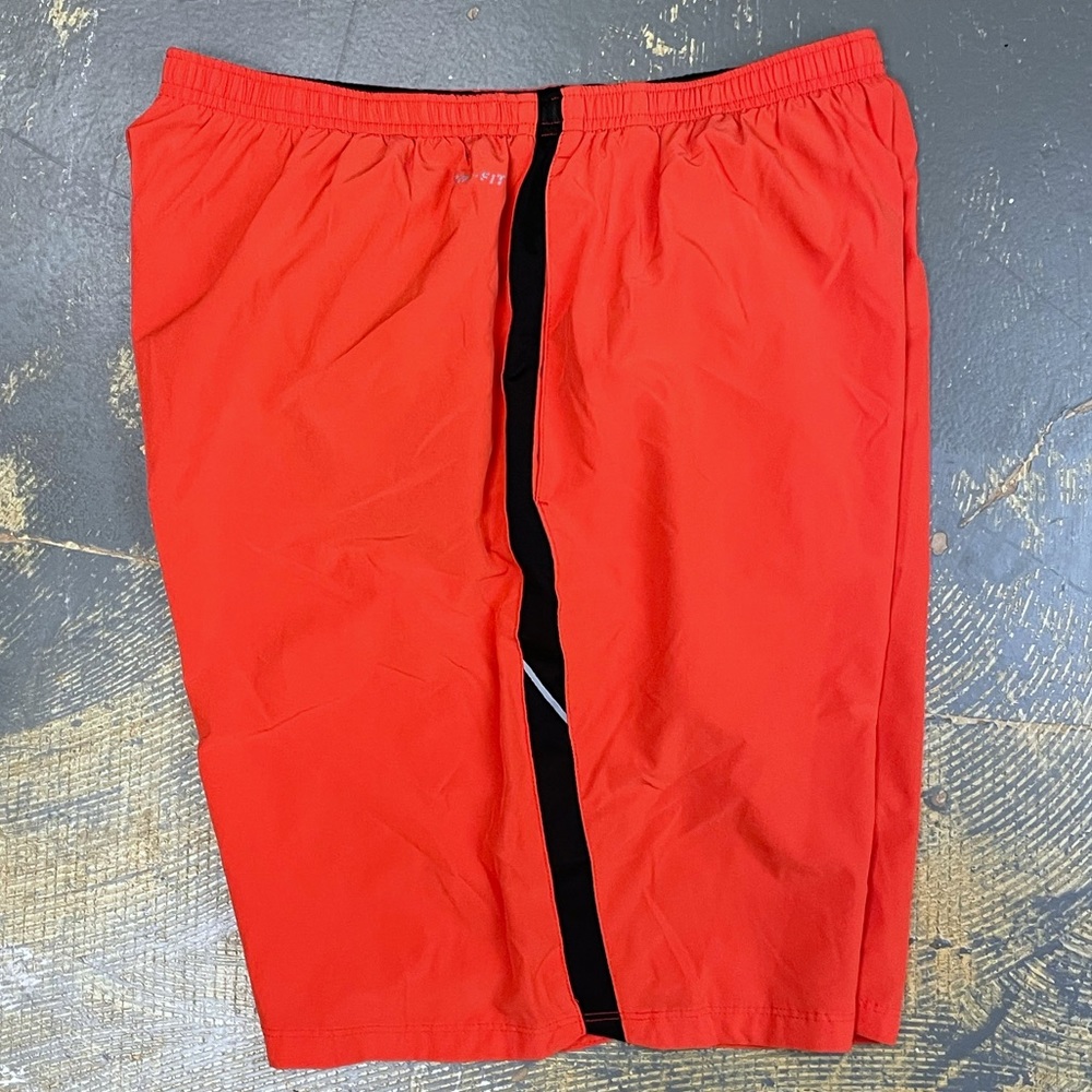 Nike Freedom 9” Running Shorts 373745-835 Large Infrared Black Challenger - Picture 4 of 15